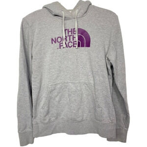 [The North Face] Half Dome Pullover Hoodie Grey / Purple -S